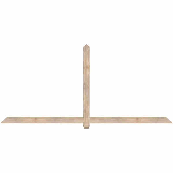 Ekena Millwork Eugene Smooth Timber Gable Bracket, Douglas Fir, 96"W x 44"H x 1 1/2"D x 3 1/2"F, 11/12 Pitch GBW096X44X0204EUG00SDF - main